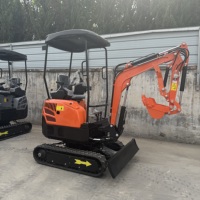 Mini-excavatrice de 1,5 tonne, moteur diesel, mini-pelle EURO5, excavatrice de jardin de 1 tonne, 2 tonnes, micro-excavatrice domestique