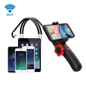 360 steering industrial endoscope camera 8.5mm 6.0mm dual lens wifi inspection borescope for car engine pipeline check snake cam