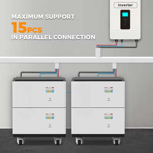 10kWh เก็บแบตเตอรี่ลิเธียมพลังงานแสงอาทิตย์ขนาด51.2V LiFePO4 200Ah จัดเก็บแบตเตอรี่เกรด10-20kW ส่งออก AC - Product Image 1