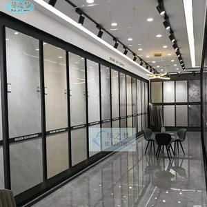 Đấm Bảng điều khiển gạch ceramic hiển thị giá cạnh bọc treo tường đá thạch anh mẫu hiển thị kệ đứng để trang trí - Product Image 2