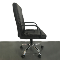 Chaise de bureau ergonomique pivotante en cuir pu, fauteuil de bureau de luxe avec roulettes