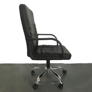 Silla giratoria ergonómica de oficina con ruedas, asiento de cuero pu personalizado de fábrica, con elevación inclinada, para ordenador, escritorio y oficina - Product Image 5