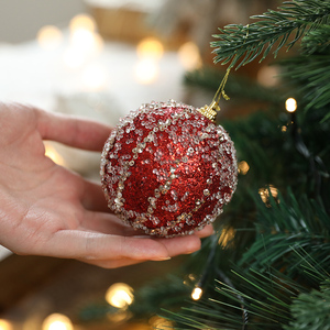 Adornos Regalos Decoración de Navidad 8cm Bola de Navidad inastillable Blanco Ailbaba China Para Navidad Brillo Navidad - Product Image 1
