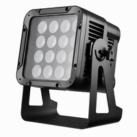16x12W RGBW IP66 Lampu Par Persegi Die-Cast DMX512/RDM 15-40 °   Pencahayaan Panggung Lensa