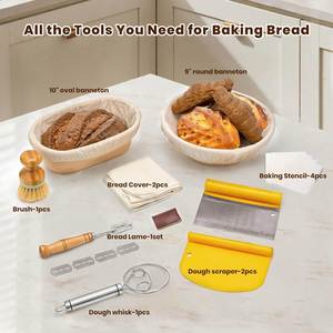 Orange Colors Bread Baking Supplies Wide Mouth Sourdough Starter <b>Jar</b> Kit Sourdough Proofing Basket for Sourdough - Product Image 3