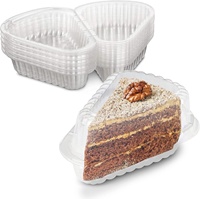 Boîte de rangement alimentaire jetable triangulaire personnalisée pour sandwichs, desserts, aliments, boîte alimentaire en plastique triangulaire pour tarte, transparente