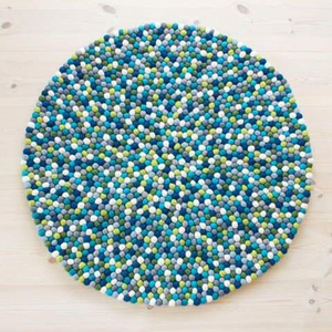 Handmade Len Cảm Thấy Bóng Thảm Nhiều Màu Mềm Mại Trang Trí Thảm Cho Trẻ Em & Phòng Khách Đống Cao Trang Trí Nội Thất - Product Image 2