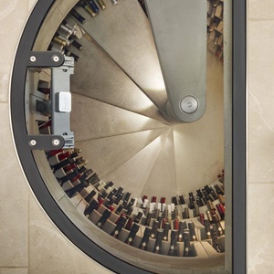 Cave à vin circulaire intégrée à contrôle automatique intelligent de la température Armoires de salon pour le stockage en sous-sol souterrain - Product Image 6