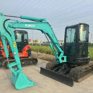 Original Japanese made used Kobelco 55 Crawler Excavator with Cabin 5 ton used mini excavator