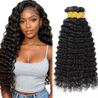 Extensions de cheveux humains vierges 15A, ondulés et bouclés, à double trame, en vrac, 100 % non traités, pour femmes noires