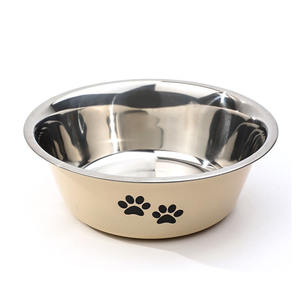 Ciotola per Cani Antiscivolo in Silicone all'Ingrosso, Mangiatoia in Acciaio Inox per Cani e Gatti, Ciotola per Cani di Taglia Grande con Verniciatura a Polvere Antischizzo - Product Image 1