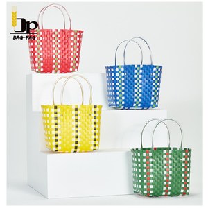 OEM Manufacturer Cheap Popular and High Quality Handmade Plastic <strong>Bag</strong> / <strong>Woven</strong> <strong>Basket</strong> - Product Image 6