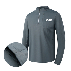 Logo poliéster Spandex Running Jersey Casual camisa de alta calidad personalizado hombres deportivo manga larga sublimación espacios en blanco tejido - Product Image 2