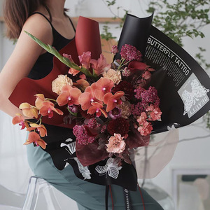 Papier d'emballage de fleurs série d'impression papillon <span class=keywords><strong>film</strong></span> de gelé<span class=keywords><strong>e</strong></span> translucide fleuriste bouquet de roses matériaux d'emballage - Product Image 4