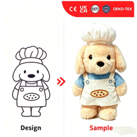 Boneka Plush Super Lembut Custom OEM/ODM, Boneka Hewan Isi Kapas PP, Ukuran 11-30CM, Unisex, Merek Xiaonuomi