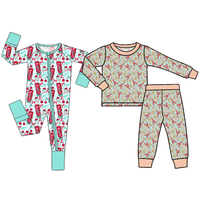Klaar om te verzenden Zachte Bamboe Tweezijdige Rits Eco-vriendelijke Unisex Kinder Slaapkleertjes Baby Kleding Set Groothandel Blind Mystery Box Bulk
