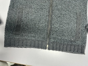 <strong>Men's</strong> Luxury Design Full Zip <strong>Cardigan</strong> <strong>with</strong> Fur Collar and <strong>Pockets</strong> Knitted Thin Autumn/Winter ODM Supply Patterned Letter - Product Image 6
