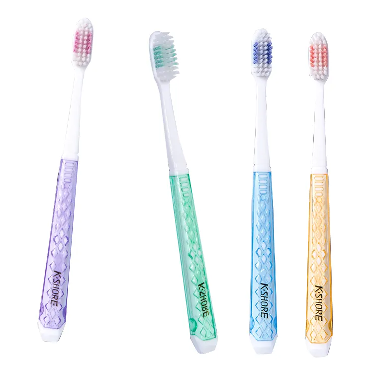 Nr. v07 Fein draht zahnbürste mit Spiral draht Erwachsene Bürsten zahn Zahnpflege Mundpflege Rutsch fester Griff 4 Farbe
