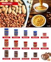 Halal No Additives No Sugar Natural 100% Natural Crunchy Creamy Jam Peanut Butter
