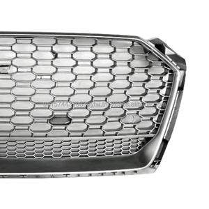 กระจังหน้ารถรังผึ้งสีเงิน RS5สำหรับรถ Audi A5 S5 B9ชิ้นส่วนรถยนต์กระจังหน้าคุณภาพสูงสไตล์ RS 2017-2019 - Product Image 2