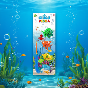 Ensemble de jouets de pêche Gioco Pesca avec 4 cannes magnétiques colorées pour enfants de 3 ans et plus - Product Image 2