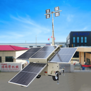 Tour LED mobile solaire portable avec générateur intégré pour l'<span class=keywords><strong>éclairage</strong></span> d'urgence des sites éloignés en extérieur, facile à déplacer - Product Image 2