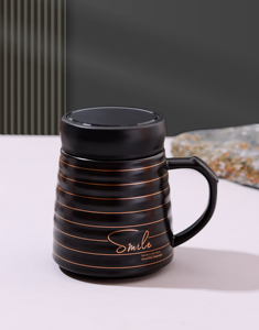 Wholesale 15 oz Retro Diner Style Smiling Inscription Classic Coffee Mug Custom Ceramic Mug Ceramic Tea Cup Cafe Cups - Product Image 6