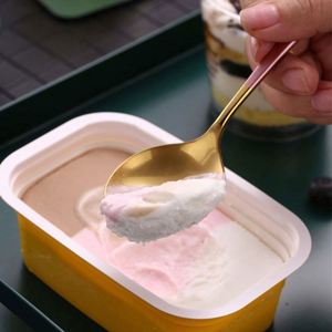 Bulk Colourful 304 Stainless Steel Creative Korean Spoon Golden Coffee Cupping Round Dessert Spoon Tea Spoon - Product Image 6