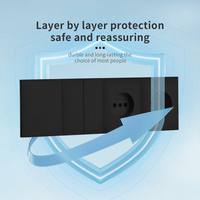 Interruptores y Enchufes de Pared WESA Ultrafinos con Botón Pulsador EU de 1/2/3 Vías con Enchufe USB Tipo C, Combinación Libre, Diseño Moderno de Lujo