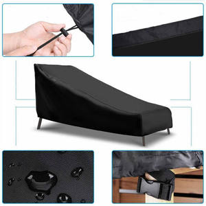 Oem extérieur résistant à la pluie et à la poussière fabricants Direct extérieur <span class=keywords><strong>jardin</strong></span> imperméable Chaise Longue <span class=keywords><strong>housse</strong></span> de meubles - Product Image 2