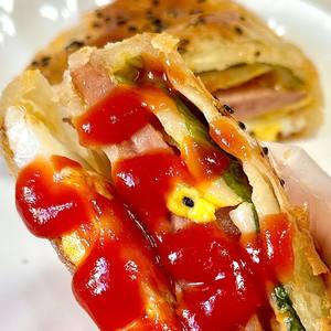 Sanquan, facile e veloce, surgelato, dolce e pepe, sapore di sale croccante a fiocchi, a strati, per afferrare a mano, frittelle da 900g, Snack per la colazione per bambini - Product Image 2