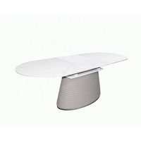 La table à manger de marbre de jambe d'acier inoxydable préside des ensembles de salle à manger