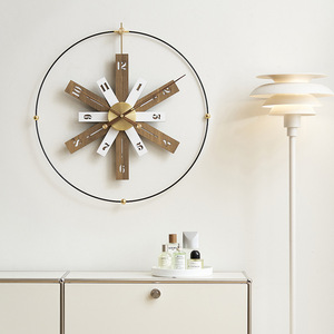 Nordic Minimalist Wall <b>Clock</b> Round <b>Battery</b> Powered Jumping Seconds Movement Living Room Decor - Product Image 2