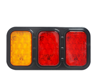 Feux arrière LED rectangulaires 10-30V IP65 pour camions, feux de stop, feux de signalisation de recul pour camions Jumbo, remorques