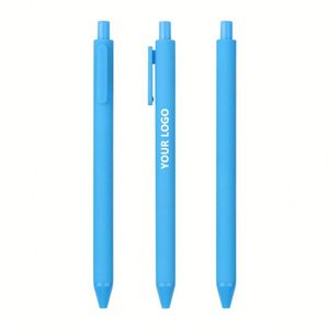 Best Bulk Plastic Cheap Multicolored Rubber Coated Ballpoint <b>Pens</b> OEM <b>Retractable</b> Custom Printed Logo BKS LY7388 Black Ink - Product Image 6