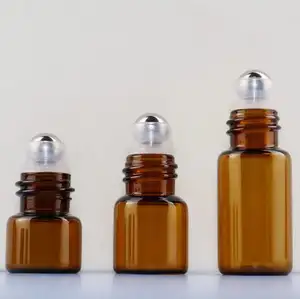 Metal 3ml perfume essential oil roller bottle 1ml roll on glass bottle