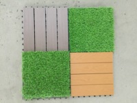 Gazon artificiel imbriqués, tapis écologique pour le jardin et l'intérieur, 300x300x22mm