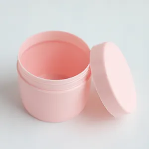 Barattolo di crema per la cura della pelle cosmetico riutilizzabile di colore verde bianco rosa