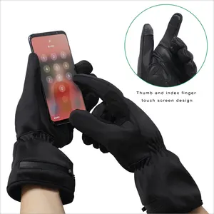Heated Urban Motorcycle Gloves For Outdoor Sports For Winter Black Men Polyester Waterproof Glove Winter Warmer Ski Gloves