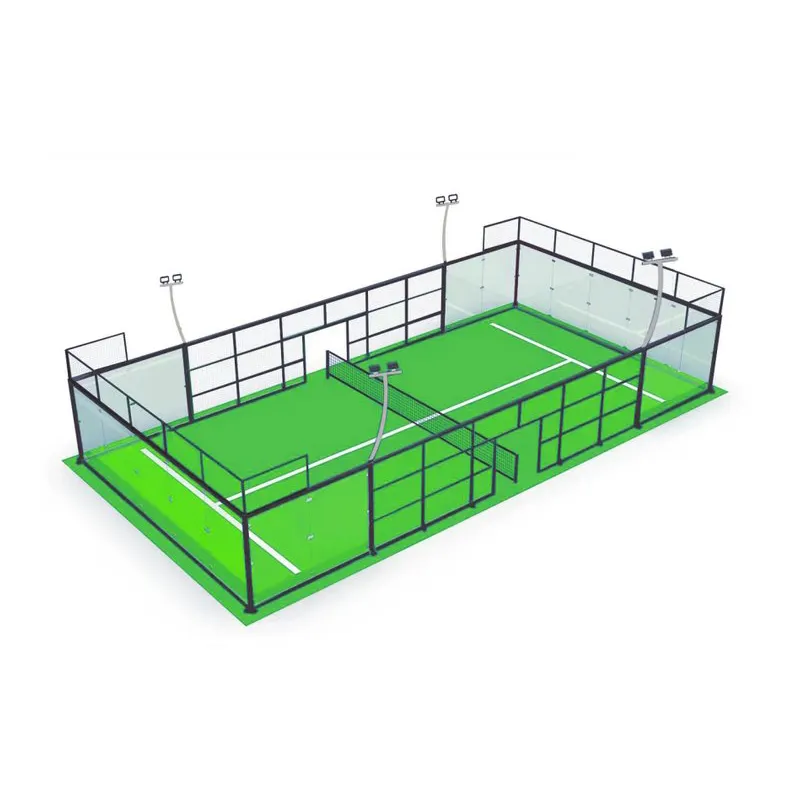 Factory-Made Artificial Grama Paddle Tennis Court Lawn Panorama Tribunal de Relva Padel Tênis