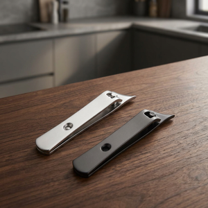 2 Pieces Curved Blade Finger Nail Clippers Set High Quality Stainless Steel <b>by</b> ZACHARY INDUSTRIES - Product Image 2