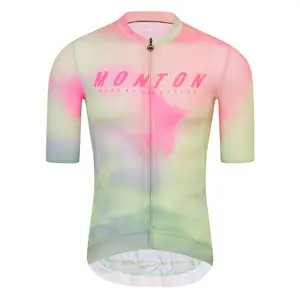 Wholesale Sublimation Custom Logo Aero Short Sleeve Cycling Jerseys Set Suit Moisture Wicking Unisex Blank Cycling Wear For Mens