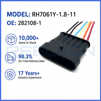 Conector Automotriz Sellado de 4 Pines Impermeable para Cableado Eléctrico, Modelo 7061Y-1.8-11, Conexión Automática