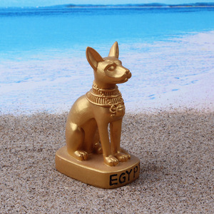 <span class=keywords><strong>Gato</strong></span> <span class=keywords><strong>dorado</strong></span> egipcio ESB25 Colección de recuerdos artesanales de resina - Product Image 3