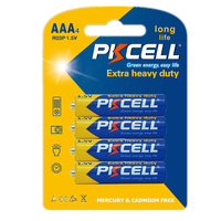 Pilas de Alta Resistencia R03P 1.5v Um4 R03p AAA, Pilas de Zinc-Carbón de Celda Seca Tamaño AAA