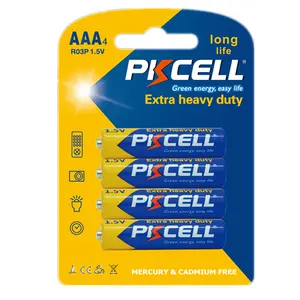 แบตเตอรี่แบบเซลล์แห้ง Batteries1.5V R03P สำหรับงานหนักแบตเตอรี่คาร์บอนสังกะสีถ่าน AAA