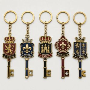 Llaveros Personalizados de Fabricante, Llaveros Vintage, Corona de Reino Medieval, Souvenir, Llavero de Aficionado Real - Product Image 1