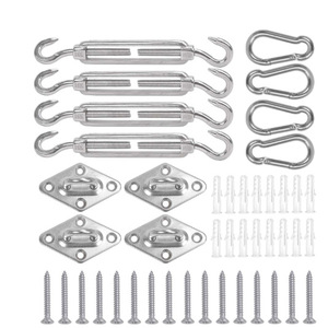 Juego de tensores Haoze M5 M6 M8 de acero inoxidable, ganchos y tornillos para toldos y vela de sombra, para montaje de toldos exteriores. - Product Image 4