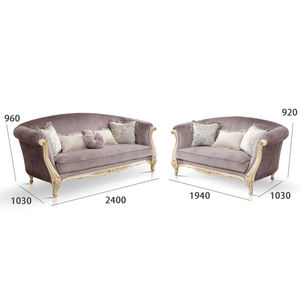 الأوروبية نمط المعيشة غرفة العربية طقم أريكة Majlis أناقة الأريكة 3 مقاعد الكلاسيكية أثينا الأبيض سواير الذهب أريكة قماش - Product Image 5