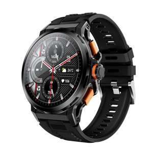 Montre connectée AMOLED SK43 SDK pour homme, appels Bluetooth, charge sans fil, étanche IP68, tracker d'activité, réveil, boîtier en alliage, bracelet en silicone - Product Image 1
